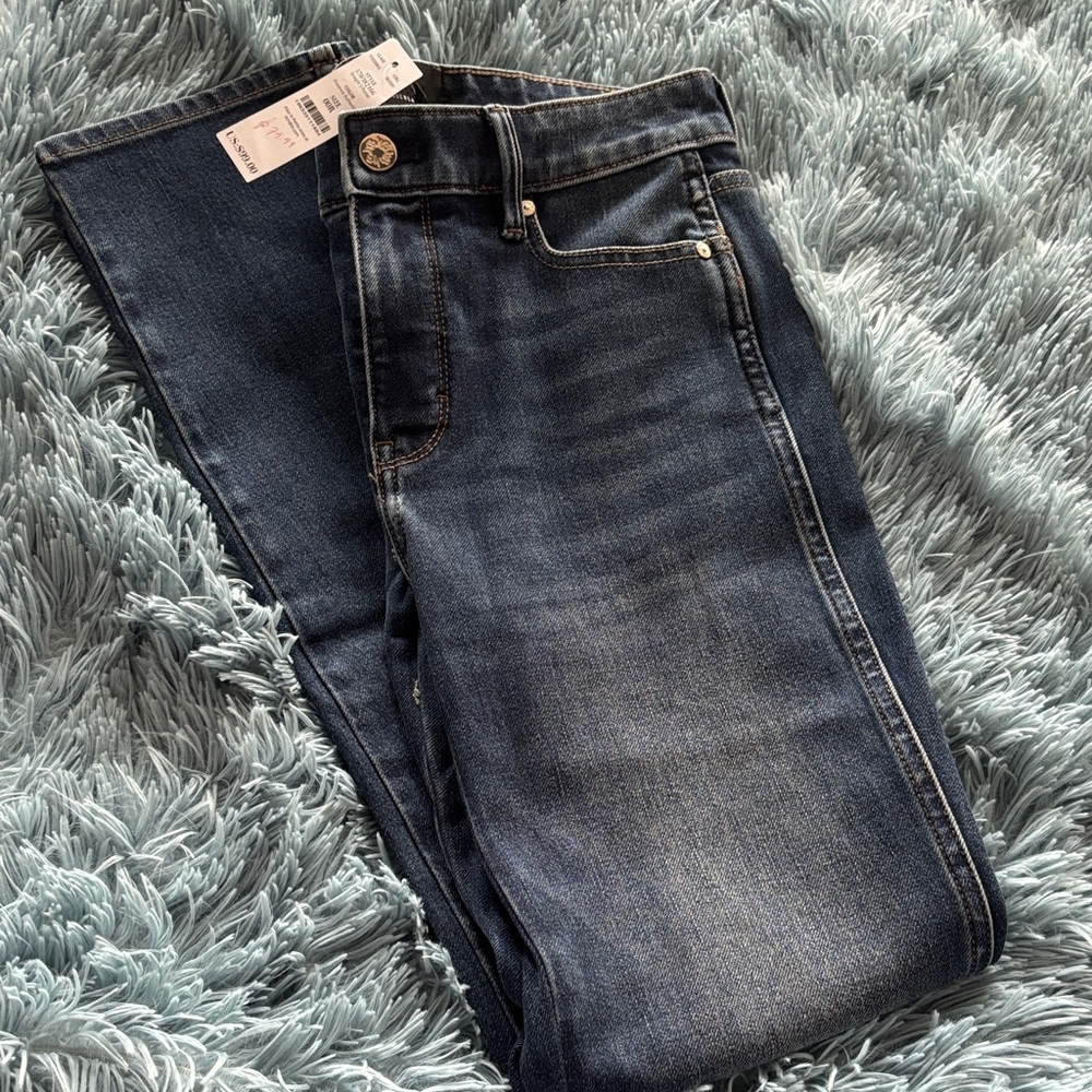 NWT White House Black Market High Rise Straight Leg Jeans
